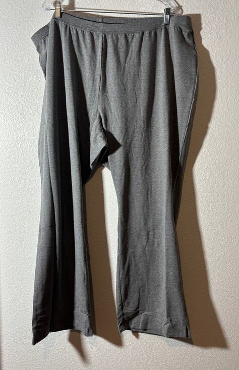 Woman Within Pants - Woman Within Size 30/32 Stretchy Soft Pull-On Elastic Waist Leggings Gray